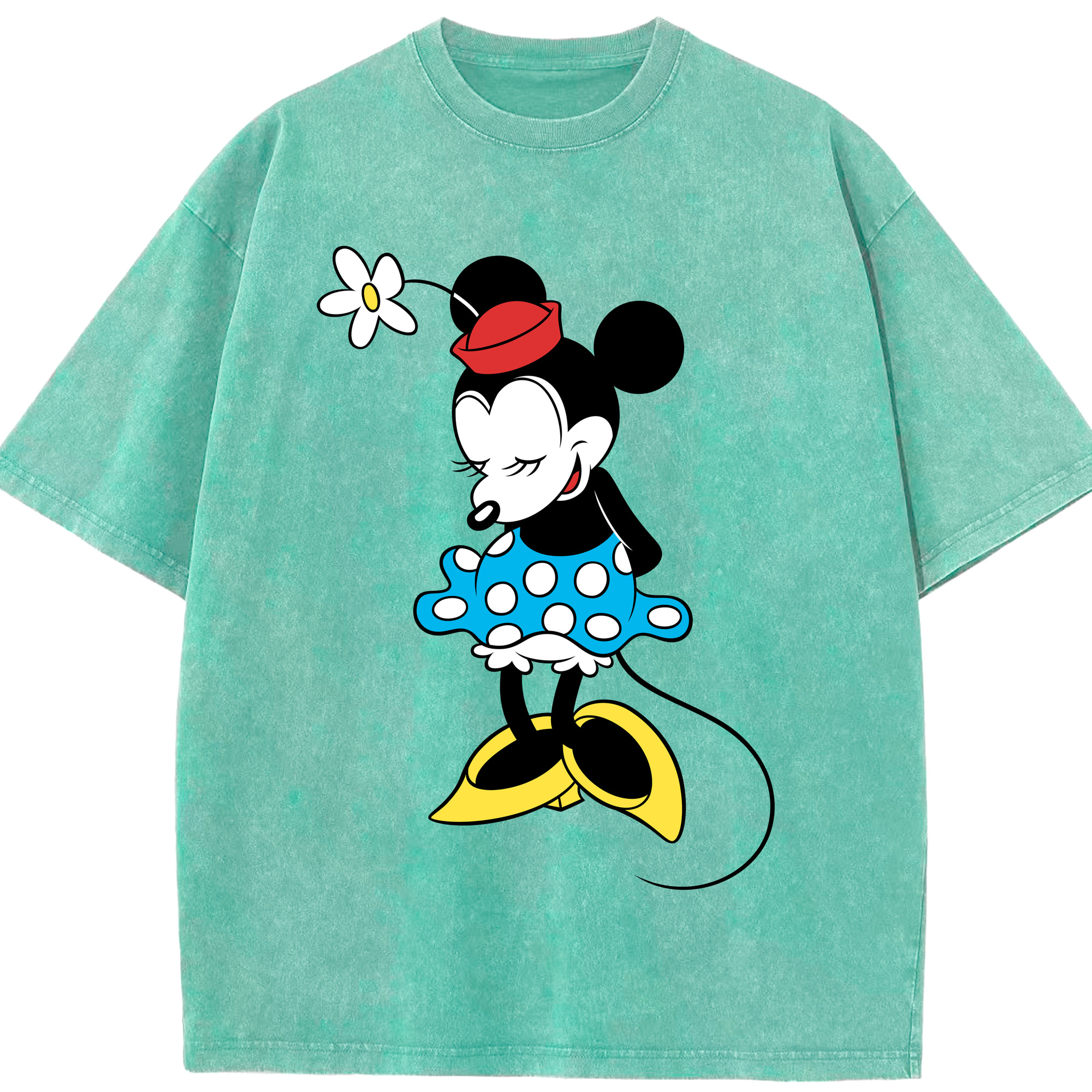 （画像用） ミッキーマウス Mickey Mouse 綿100% ヴィンテージ風 半袖Tシャツ（フロントプリント）